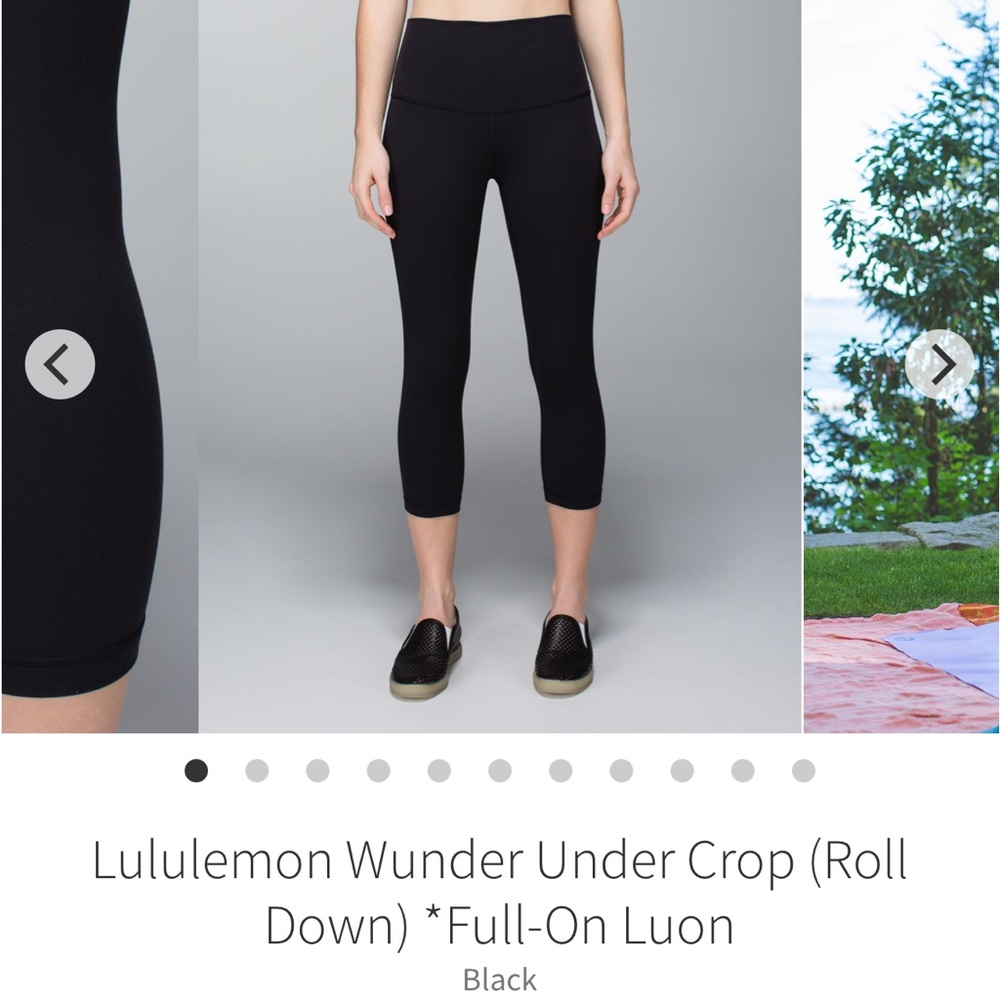 Size 6 lululemon roll down wunder under crops